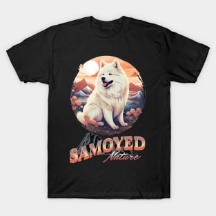 Samoyed Nature Retro T-Shirt